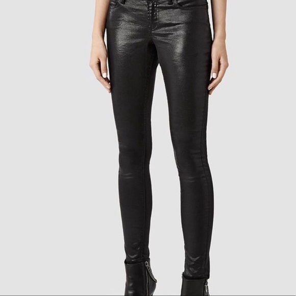 All Saints Denim - All Saints Wax Coated Jeans